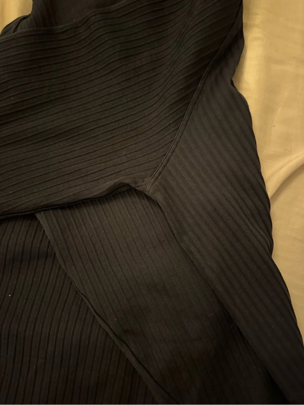lululemon athletica Black Ribbed Slim Long Sleeve Top